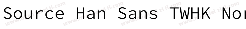 Source Han Sans TWHK Normal字体转换